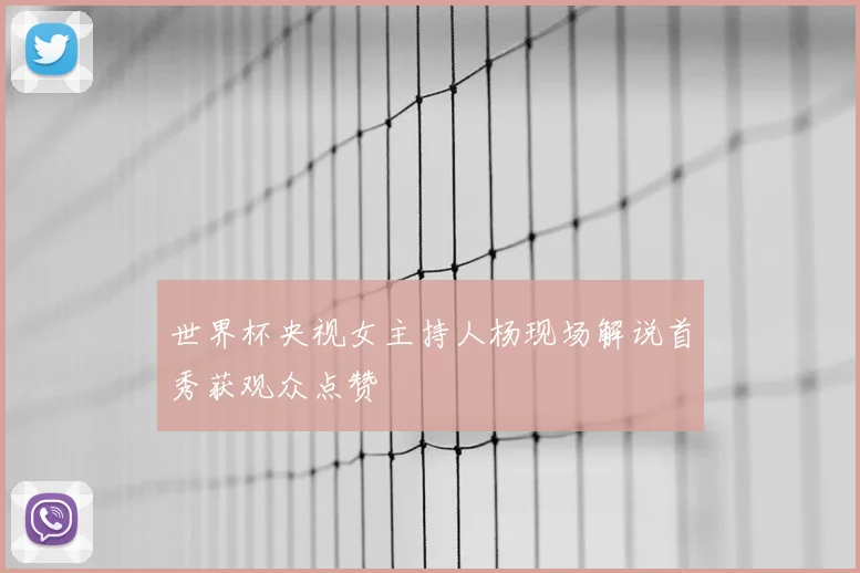 世界杯央视女主持人杨现场解说首秀获观众点赞